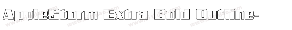AppleStorm Extra Bold Outline字体转换